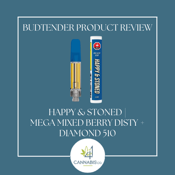 Budtender Review:Happy&Stoned | Mega Mixed Berry Disty+Diamond 510 Cart