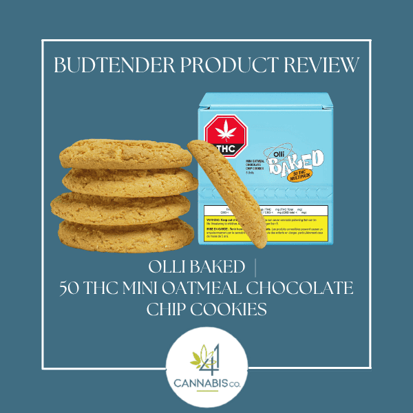 Budtender Review : Olli Baked | Mini Oatmeal Chocolate Chip Cookies