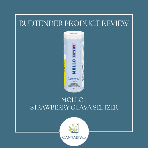 Budtender Review : Mollo | Strawberry Guava Seltzer